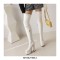 Round Toe Over The Knee Chunky Heels Side Zipper Platforms Super Sexy Boots - White