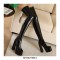Round Toe Over The Knee Chunky Heels Pull On Platforms Super Sexy Boots - Black