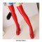Round Toe Over The Knee Chunky Heels Pull On Platforms Super Sexy Boots - Red