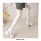 Round Toe Over The Knee Chunky Heels Pull On Platforms Super Sexy Boots - White