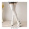 Round Toe Over The Knee Chunky Heels Pull On Platforms Super Sexy Boots - White