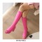Peep Toe Knee Highs Chunky Heels Summer Party Zipper Boots - Rose Red