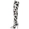 Pointed Toe Stiletto Heels Over The Knee Side Zipper Microfiber Boots - Black