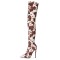 Pointed Toe Stiletto Heels Over The Knee Side Zipper Microfiber Boots - Brown