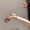 Peep Toe Butterfly Knot Flower Design Ankle Buckle Straps Stiletto Heels Platforms Sandals- Multicolor Faux Leather