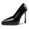 Stiletto Heels Pointed Toe Platforms Pumps Sandals - Black