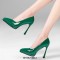 Stiletto Heels Pointed Toe Platforms Pumps Sandals - Green