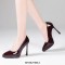 Stiletto Heels Pointed Toe Platforms Pumps Sandals - Wine Red