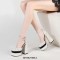 Chunky Heels Square Toe Ankle Buckle Straps Platforms Pumps Sandals - Beige