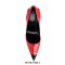 Pointed Toe Metal Decorated Stiletto Heels Snake Print Leather Pumps - Red