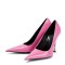 Pointed Toe Classic Curved Stiletto Heels Pumps - Pink