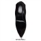 Pointed Toe Metal Decorated Stiletto Heels Silk Pumps - Black
