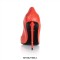 Pointed Toe Metal Decorated Stiletto Heels Snake Print Leather Pumps - Orange