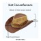 Western Native Feather Designed Cowboy Cowgirl Leather Hats - Yellow