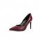 Pointed Toe Stiletto Heels Crocodile Pattern Pumps - Brown