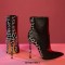 Pointed Toe Stiletto Heels Back Zipper Ankle High Booties - Black