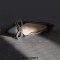 Pointed Toe Rhinestones Bow Daily Slip On Ballet Flats - Black Satin