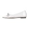 Pointed Toe Rhinestones Bow Daily Slip On Transparent Ballet Flats - Clear PVC