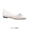 Pointed Toe Rhinestones Bow Daily Slip On Transparent Ballet Flats - Clear PVC