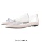 Pointed Toe Rhinestones Bow Daily Slip On Transparent Ballet Flats - Clear PVC