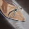 Pointed Toe Rhinestones Bow Daily Slip On Transparent Ballet Flats - Clear PVC