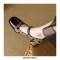Square Toe Chunky Heels Polka Dots Pattern Mary Janes Vintage Shoes - Black