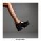 Round Toe T Straps Mary Janes Japanese Style Lolita Chunky Heels Pumps - Black