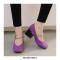 Square Toe Chunky Heels Chain Straps Mary Janes Shoes - Purple