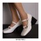 Square Toe Chunky Heels Double Straps Vintage Mary Janes Pumps - Black