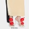 Peep Toe Stiletto Heels Balloon Stylish Sandals Slippers - White with Red