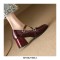 Square Toe Low Chunky Heels Rhinestones Cross Straps Pumps - Wine Red