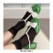 Round Toe Beads Bow-tied Chunky Heels Lolita T Straps Dorsay Pumps - Green