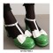 Round Toe Beads Bow-tied Chunky Heels Lolita T Straps Dorsay Pumps - Green