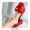 Round Toe Beads Bow-tied Chunky Heels Lolita T Straps Dorsay Pumps - Red
