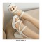 Peep Toe Block Chunky Heels Slingback Gladiator Slippers Sandals - White