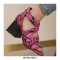Peep Toe Back Zipper Chunky Heels Snake Print Roman Summer Sandals - Rose Red