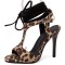 Peep Toe Ankle Buckle TStraps Gladiator Stiletto Heels Summer Sandals Pumps - Leopard