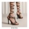 Peep Toe Ankle Buckle TStraps Gladiator Stiletto Heels Summer Sandals Pumps - Leopard