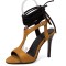 Peep Toe Ankle Buckle TStraps Gladiator Stiletto Heels Summer Sandals Pumps - Yellow
