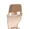 Square Toe Stiletto Heels Ankle Buckle Straps Sandals - Gold