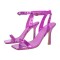 Square Toe Stiletto Heels Ankle Buckle Straps Sandals - Hot Pink