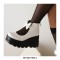 Round Toe Platforms Bow Decorated Back Zipper Ankle High Loafers Wedges - White