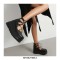 Round Toe Platforms College Style Lolita Lace Up Loafers Wedges - Black
