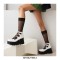 Round Toe Platforms College Style Lolita Lace Up Loafers Wedges - White