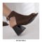 Peep Toe Ankle Buckle Straps Chunky Heels Spring Summer Sandals Boots - Auburn