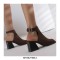 Peep Toe Ankle Buckle Straps Chunky Heels Spring Summer Sandals Boots - Auburn