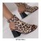 Peep Toe Ankle Buckle Straps Chunky Heels Spring Summer Sandals Boots - Leopard