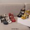 Peep Toe Platforms Rivet Decorated Chunky Heels Ankle Buckle Straps Back Zipper Pumps Sandals - Yellow