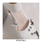 Round Toe Chunky Heels Ankle Buckle Straps Platforms Punk Party Pumps with Back Zipper - White