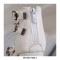 Round Toe Chunky Heels Ankle Buckle Straps Platforms Punk Party Pumps with Back Zipper - White